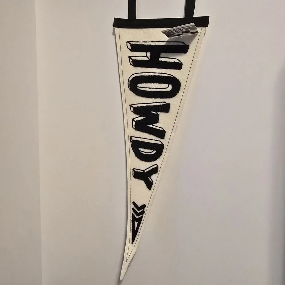 Pack of 12 Fabric Wall Pennant Flags Tapered for Doors & Walls